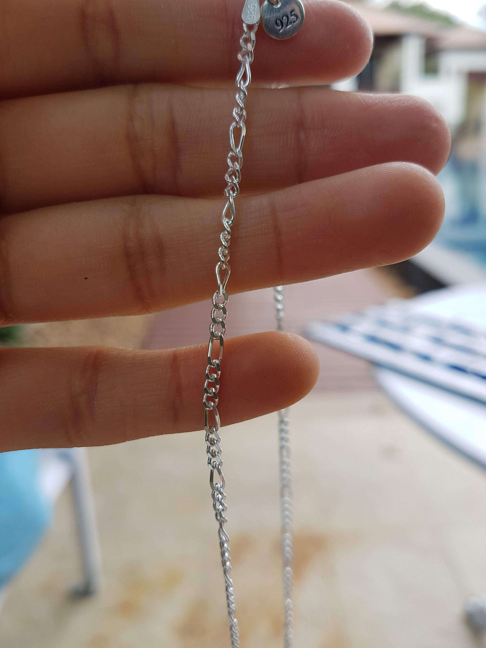 Figaro Chain Sterling Silver Chain Small Version