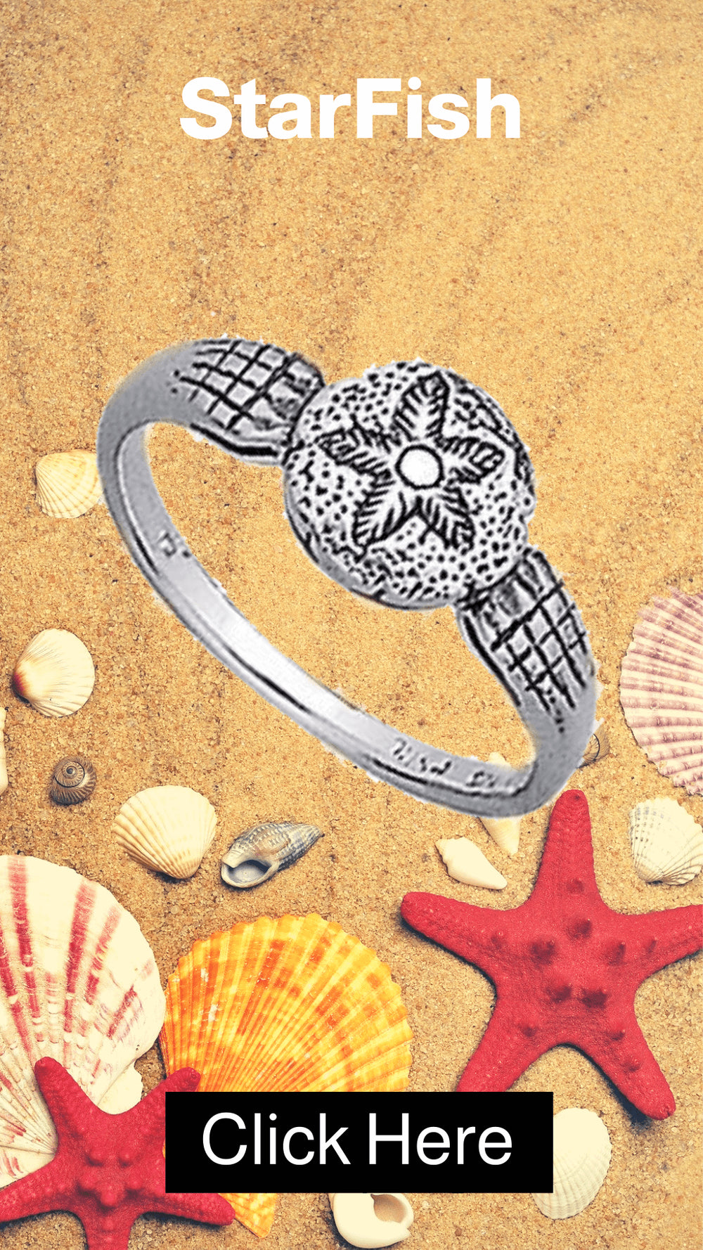 Sand Dollar Sterling Silver Ring