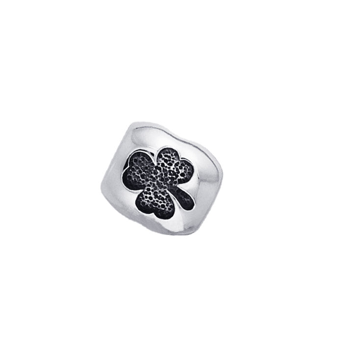 Round Shamrock Silver Bead TBD010