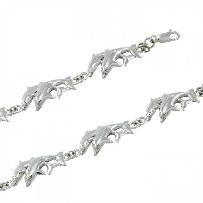 Dolphins Link Bracelet