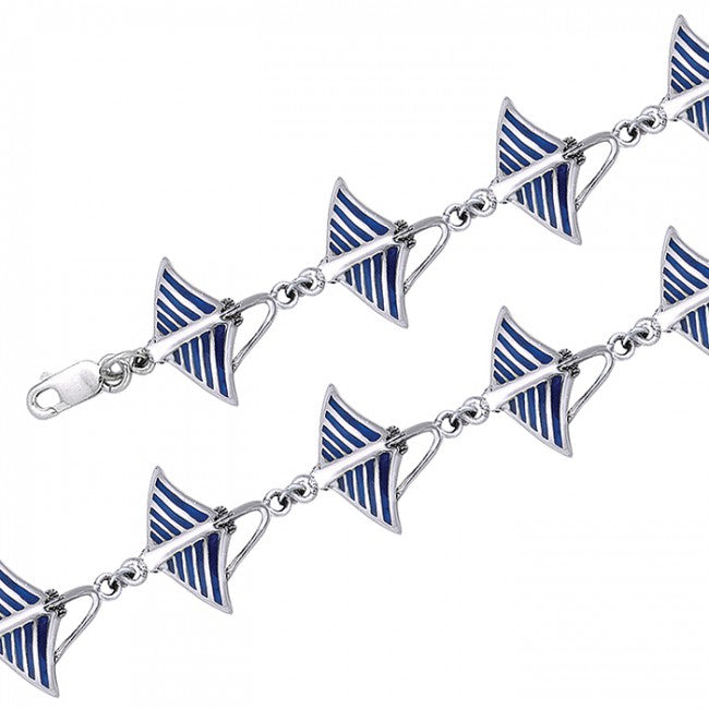 Eagle Ray Sterling Silver Link Bracelet TBL021