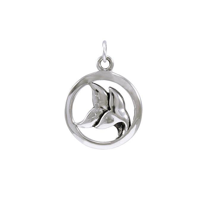 Double Whale Tail Sterling Silver Charm