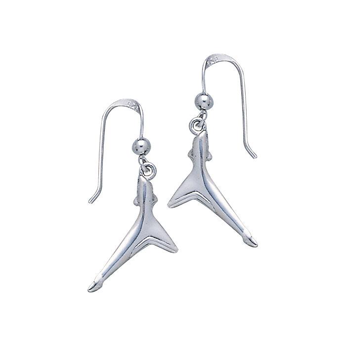 Black TipShark Tail Earrings