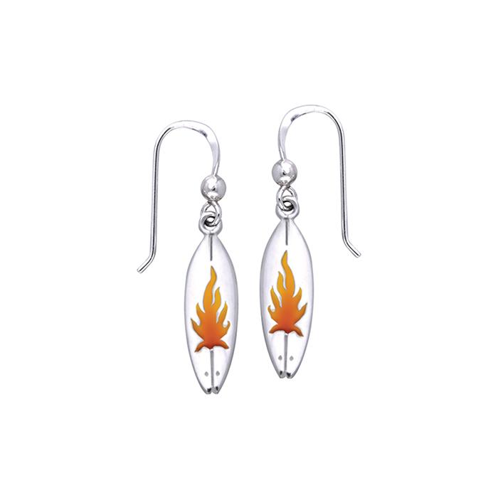 Fire On Surf Earrings