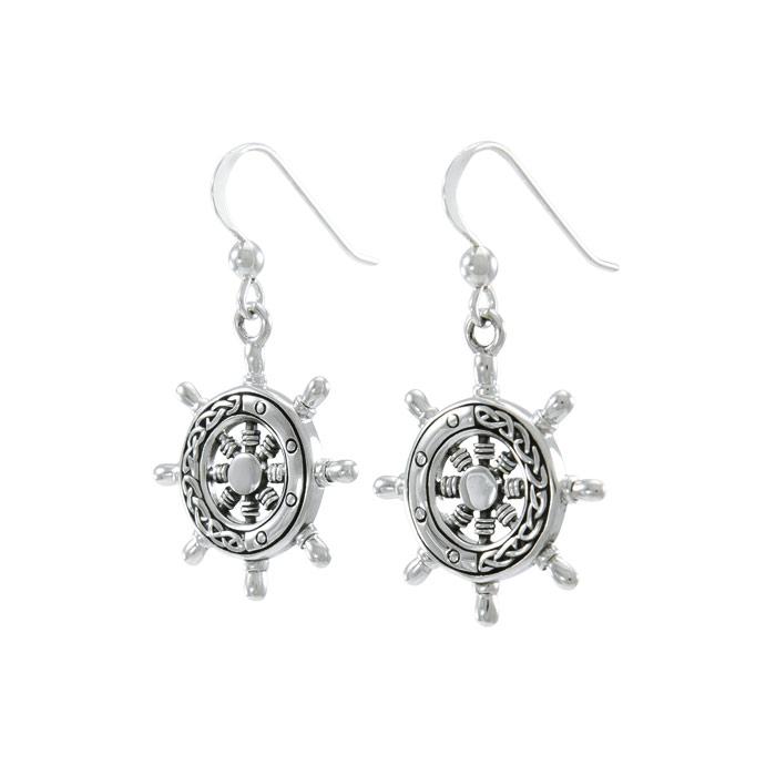 Celtic Ship Wheel Earrings