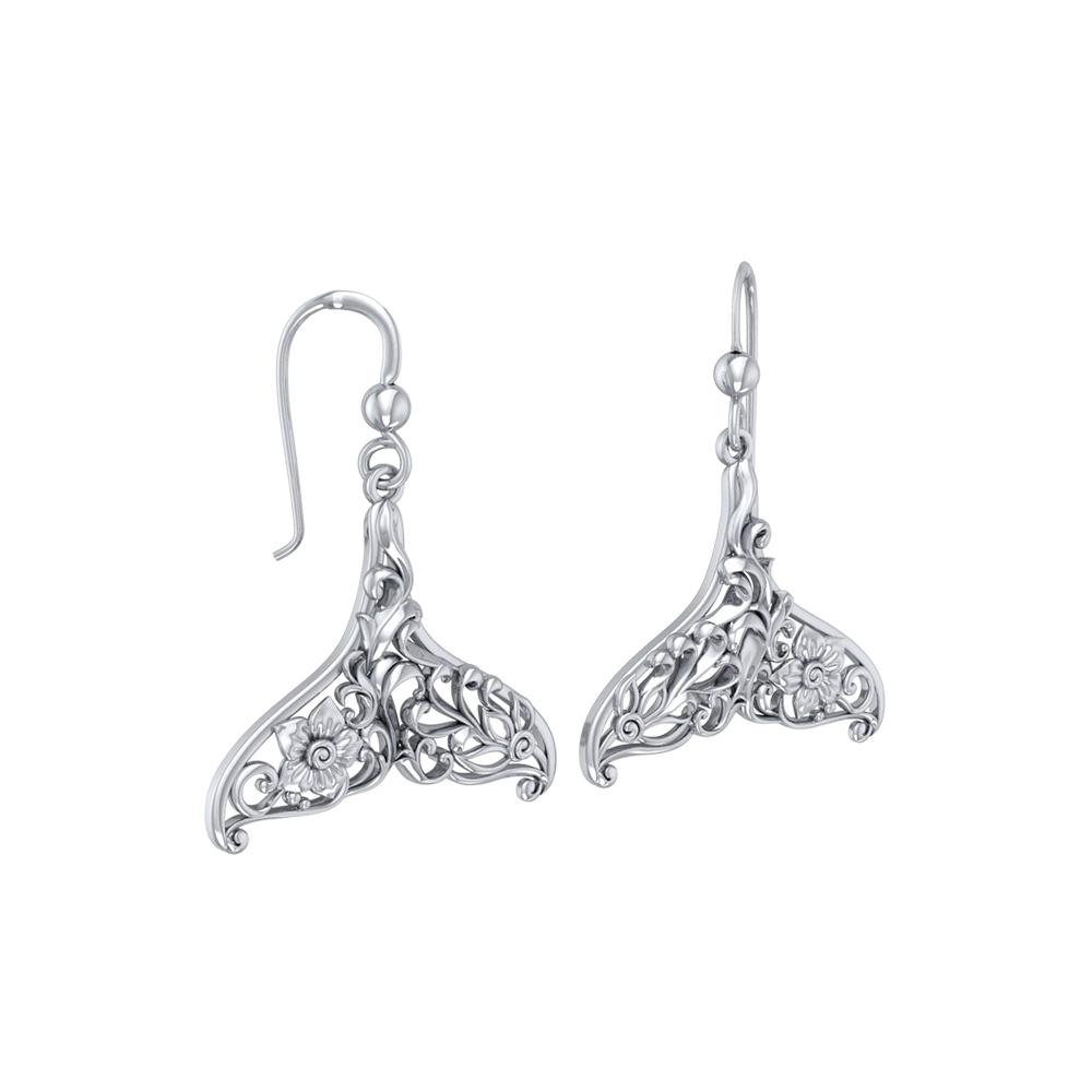 Whale Tail Filigree Earrings