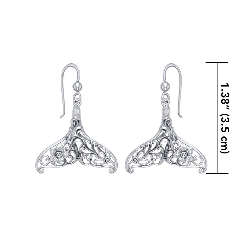 Whale Tail Filigree Earrings