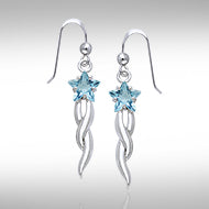 Designer Shooting Star Cubic Zirconia Earrings