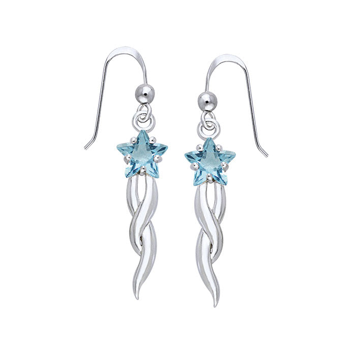 Designer Shooting Star Cubic Zirconia Earrings TER856