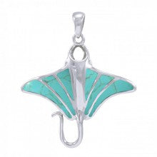 Manta Ray Sterling Silver Pendant