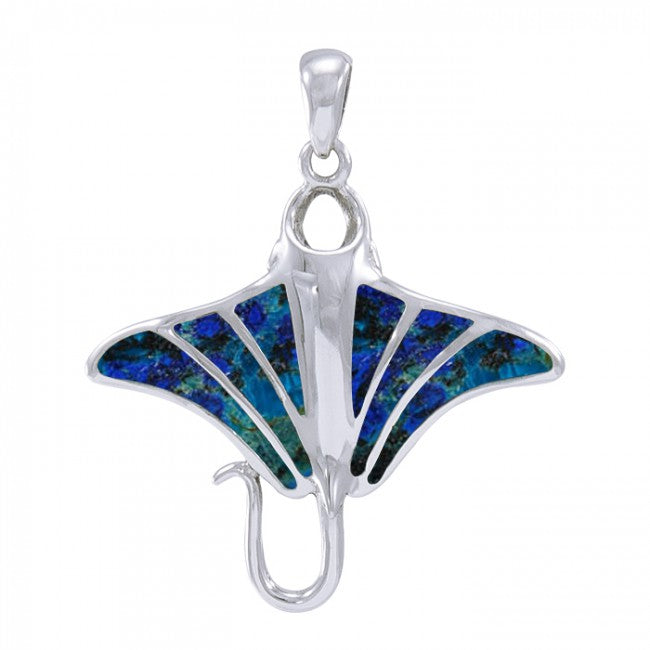 Manta Ray Sterling Silver Pendant