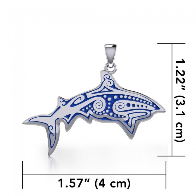 Aboriginal Fish Sterling Silver Pendant TP2329