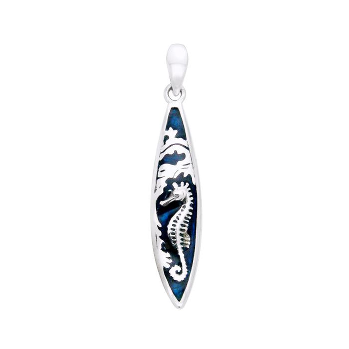 Seahorse Design Surfboard Necklace