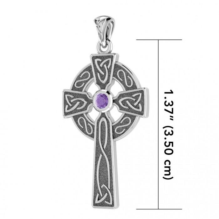 Believe in thy Holy Cross ~ Pendant with a shimmering Gemstone