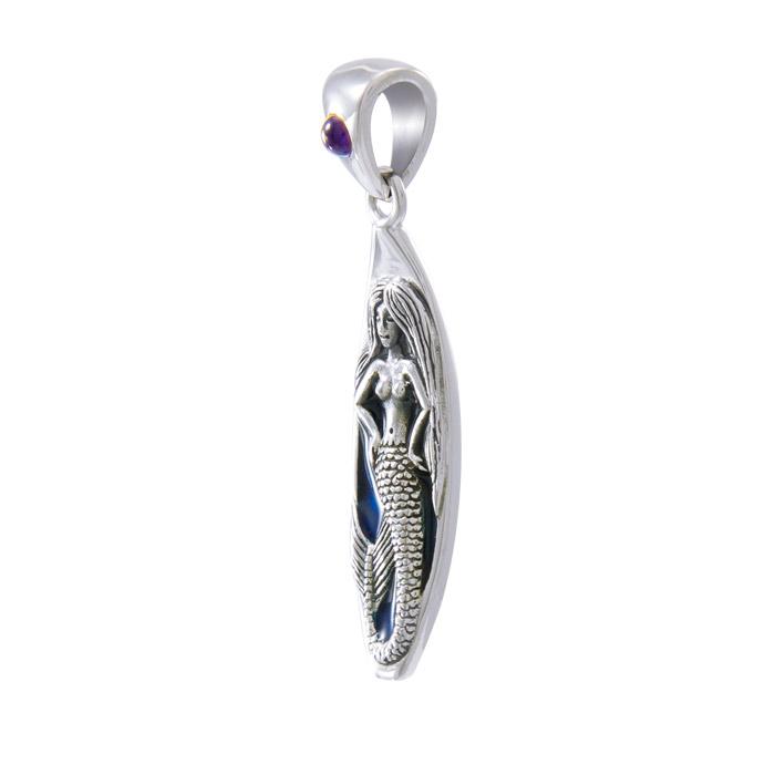 Mermaid Design Surfboard Necklace