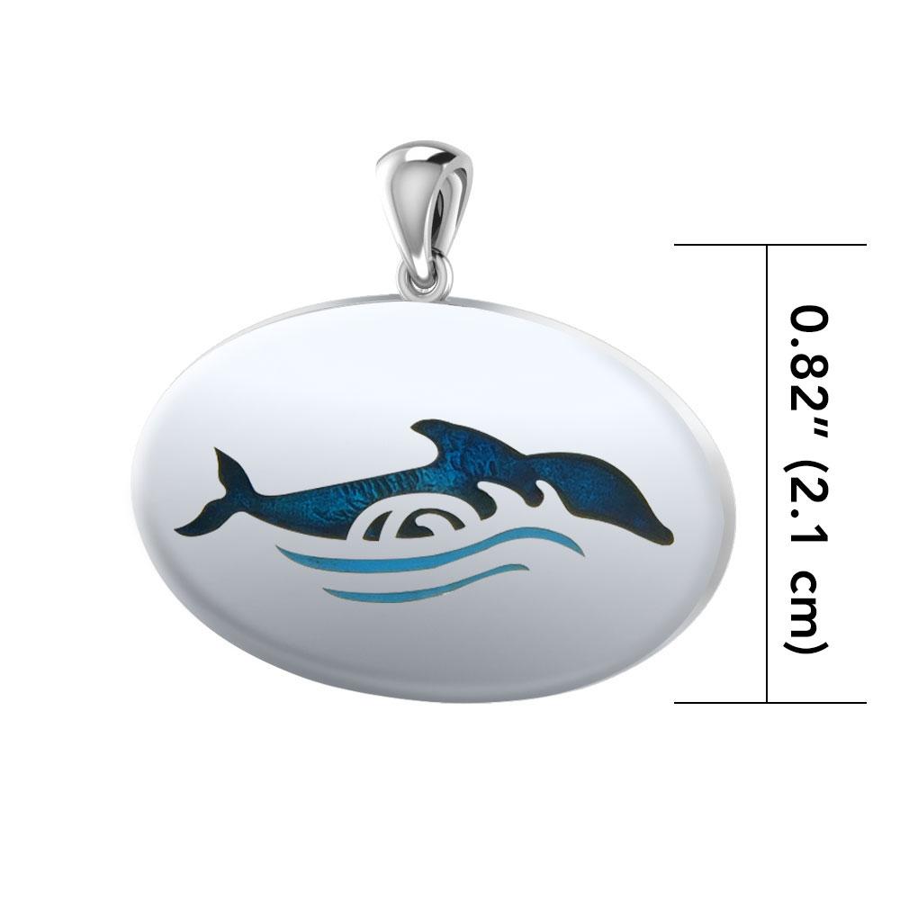 Dolphin In Waves Necklace