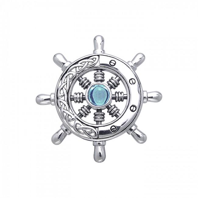 Small Ship Wheel Necklace