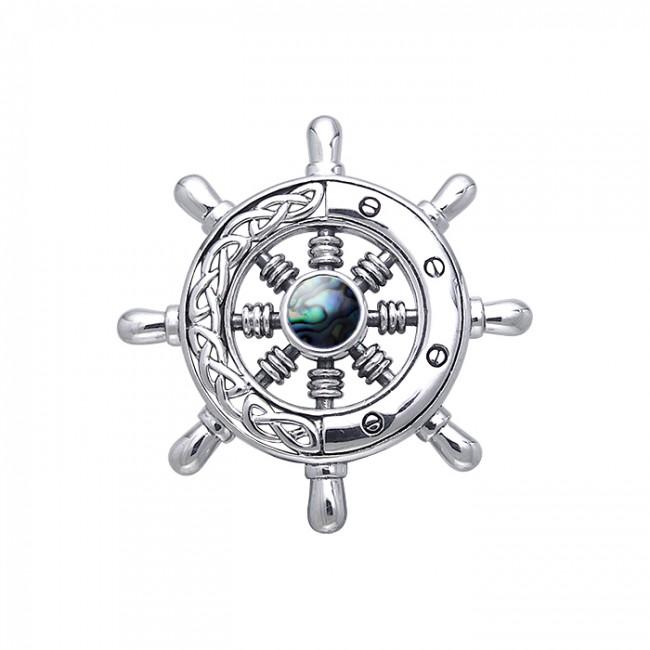 Small Ship Wheel Necklace