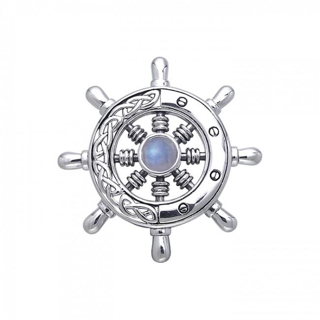 Small Ship Wheel Necklace