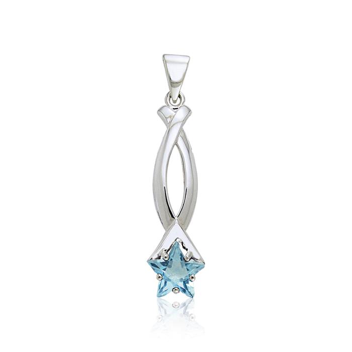 Designer Elegant Oval Cubic Zirconia Star Pendant