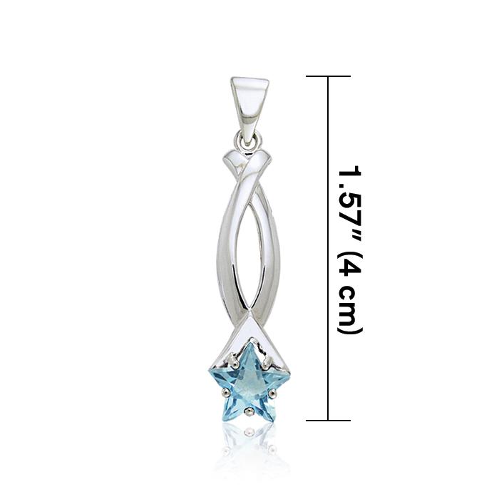 Designer Elegant Oval Cubic Zirconia Star Pendant