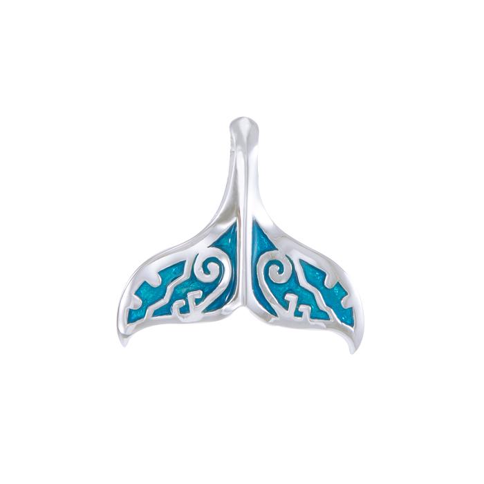 Whale Tail with Enamel Filigrin Necklace