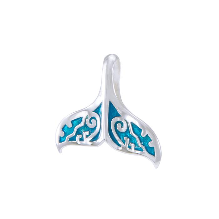 Whale Tail with Enamel Filigrin Necklace