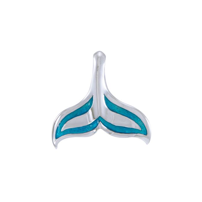 Whale Tail with Enamel Necklace