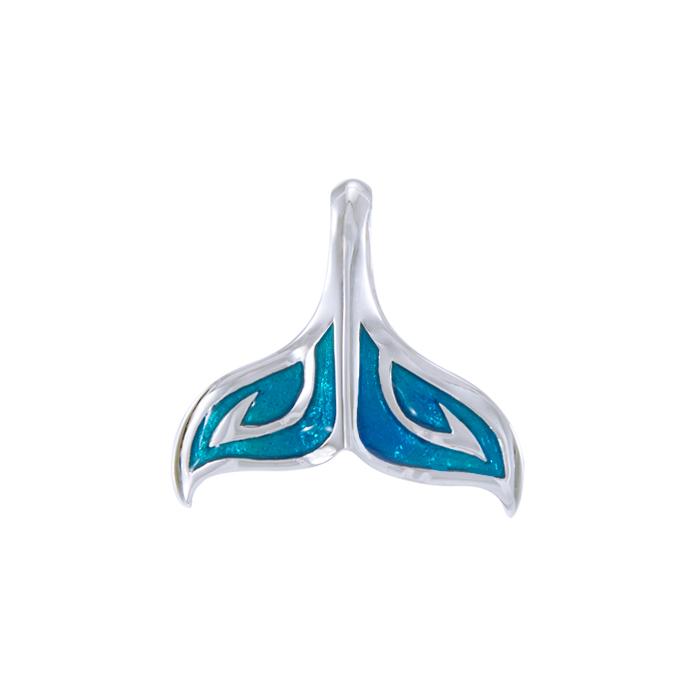 Whale Tail with Enamel Necklace