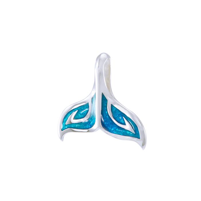 Whale Tail with Enamel Necklace