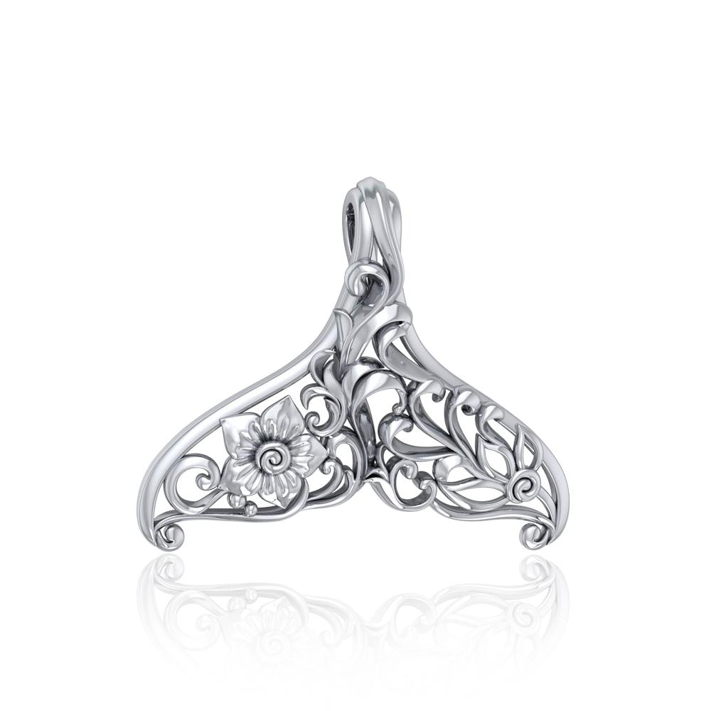 The graceful tale Whale Tail Filigree Necklace