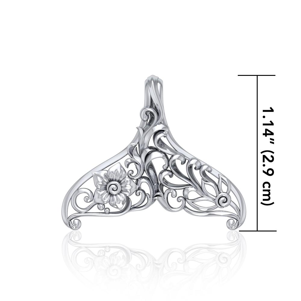 The graceful tale Whale Tail Filigree Necklace