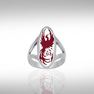 Take your inspiration from the legendary phoenix Silver Ring