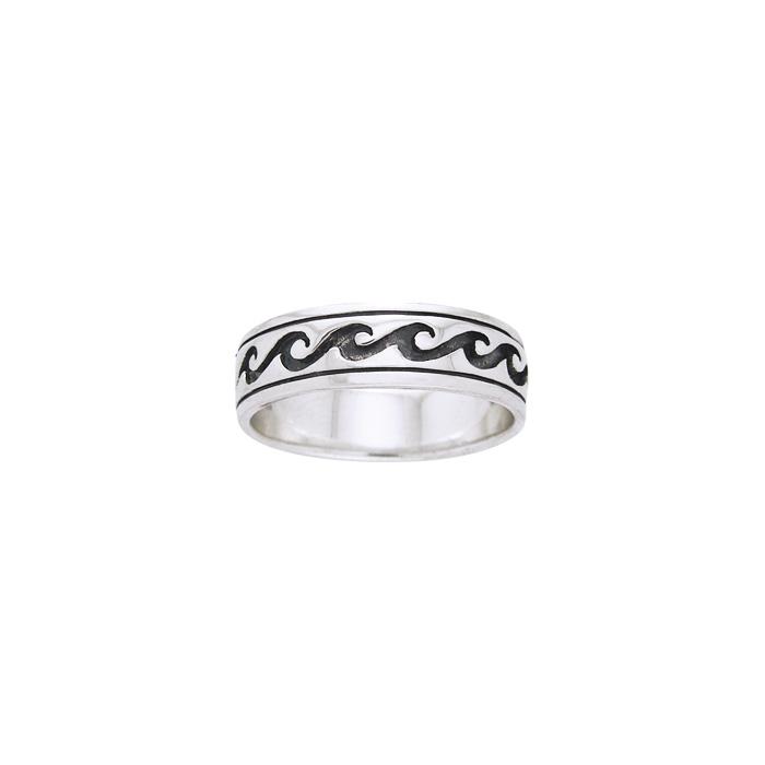 Ocean Waves Sterling Silver Ring