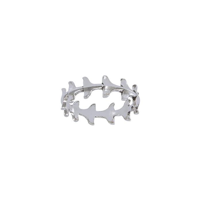 Whale Tail Silver Ring