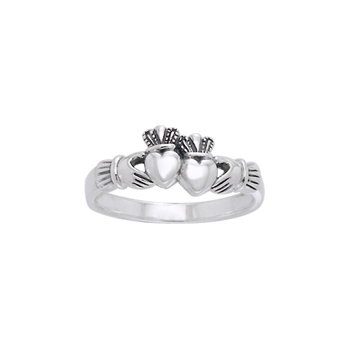 Two Hearts Claddagh Ring