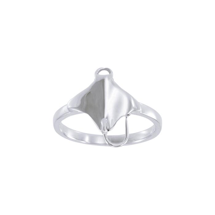 Manta Ray Sterling Silver Ring