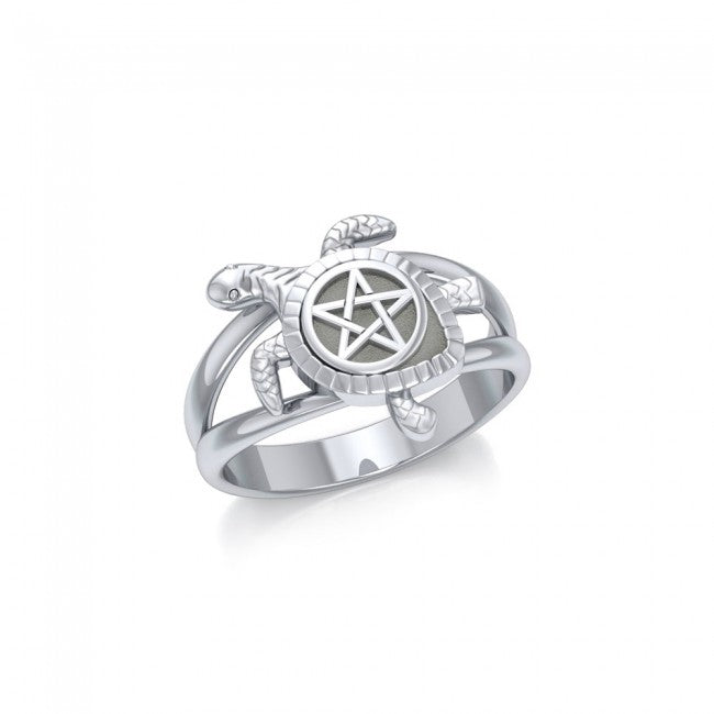 Sea Turtle with Pentacle Ring