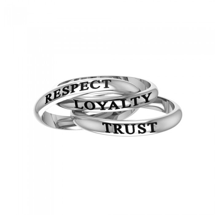 Respect Loyalty Trust Silver Ring