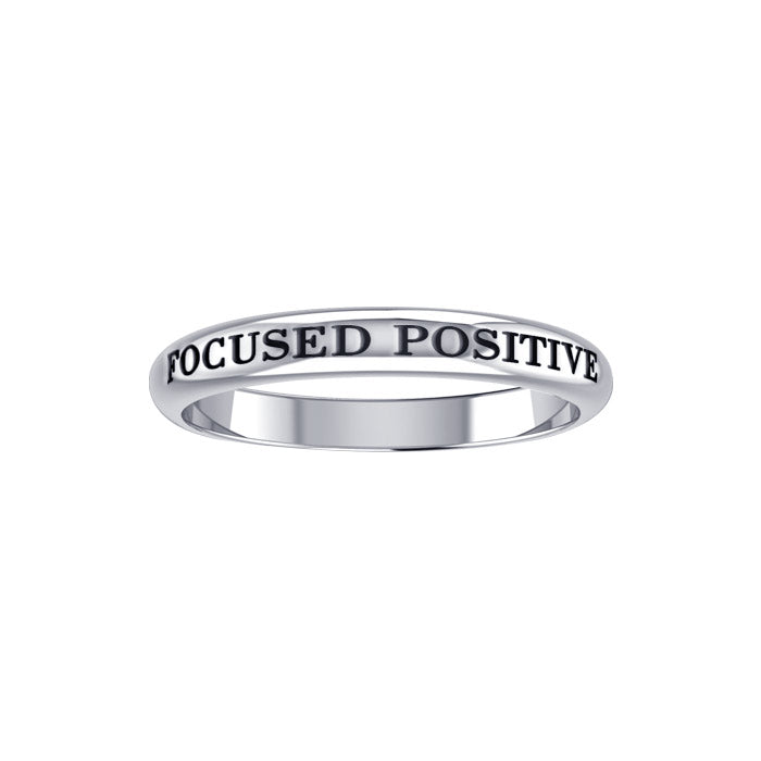 Focused Positivity Silver Ring TRI423