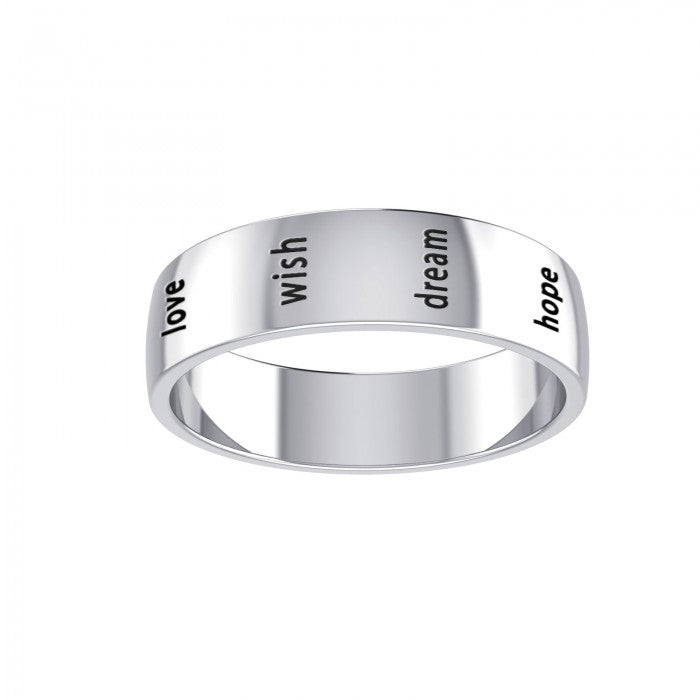 Uplifting Words Bold Ring