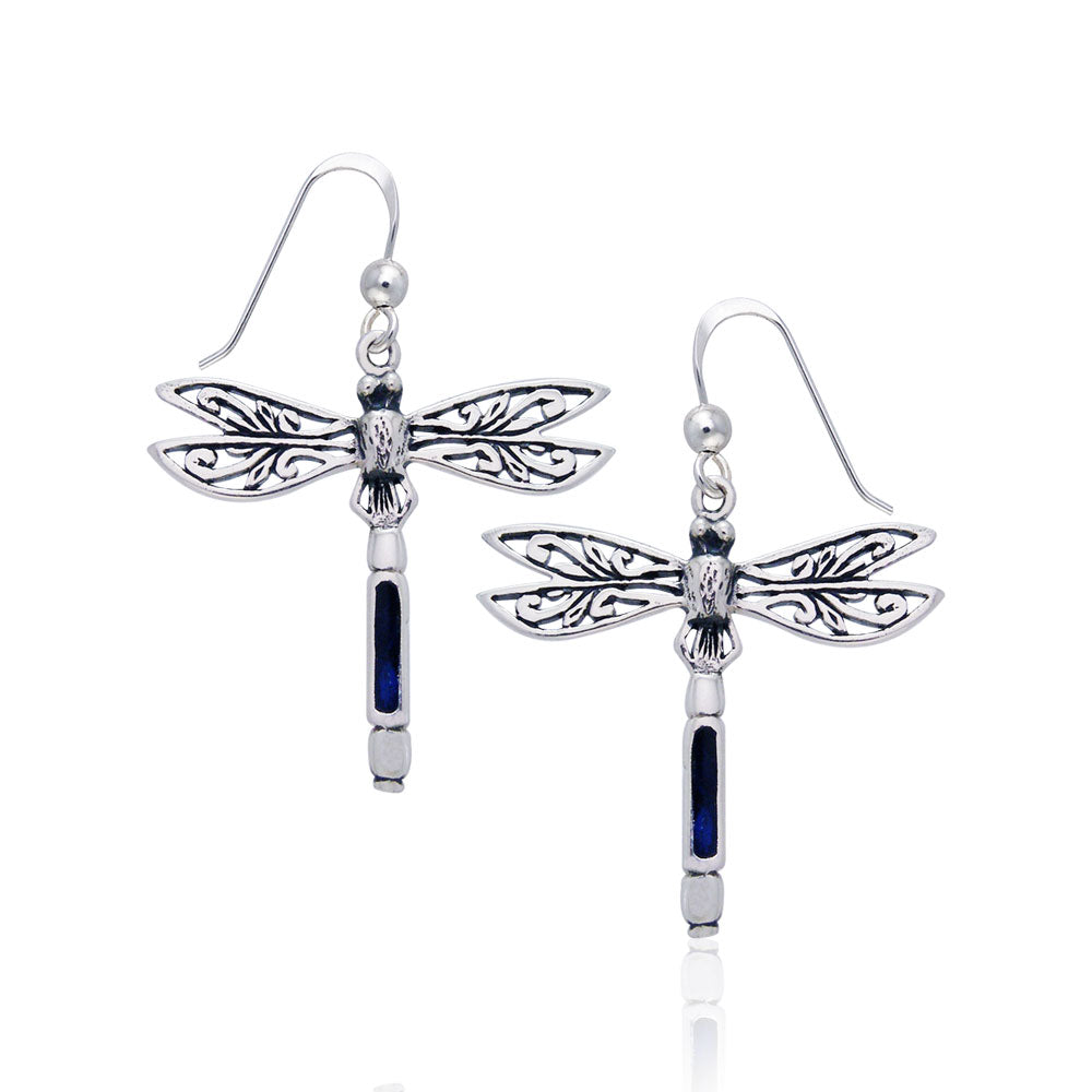 Dragonfly Silver Earrings