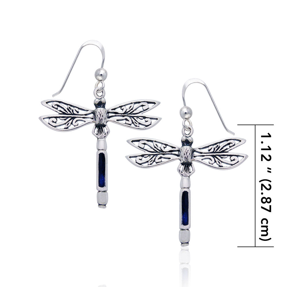 Dragonfly Silver Earrings