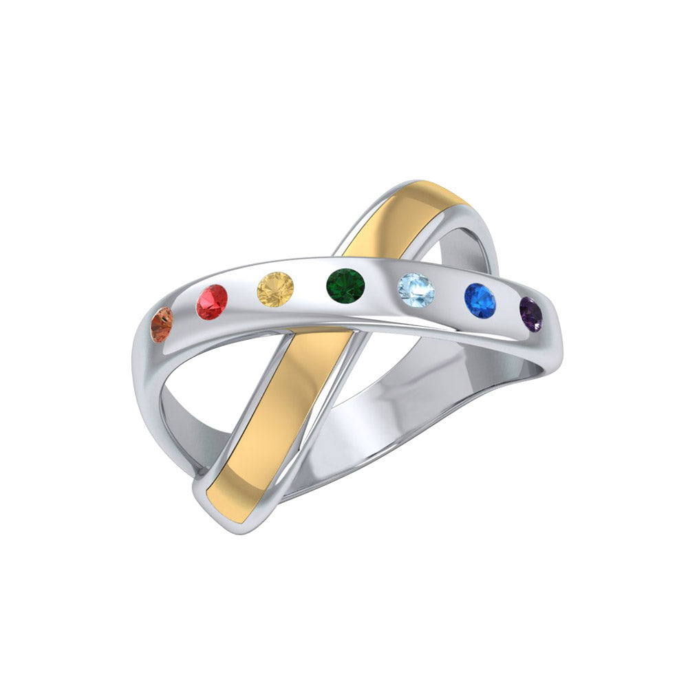 Start your journey towards healing ~ Ring with 14k gold vermeil and set gemstones