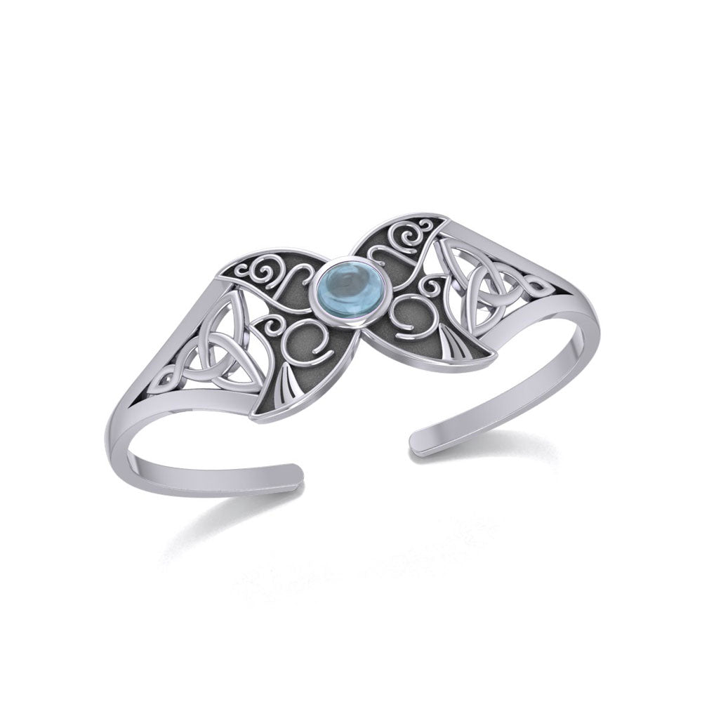 Blue Moon Celtic Triple Goddess Cuff Bracelet