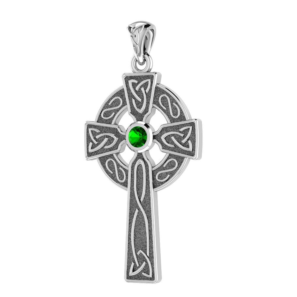 Believe in thy Holy Cross ~ Pendant with a shimmering Gemstone