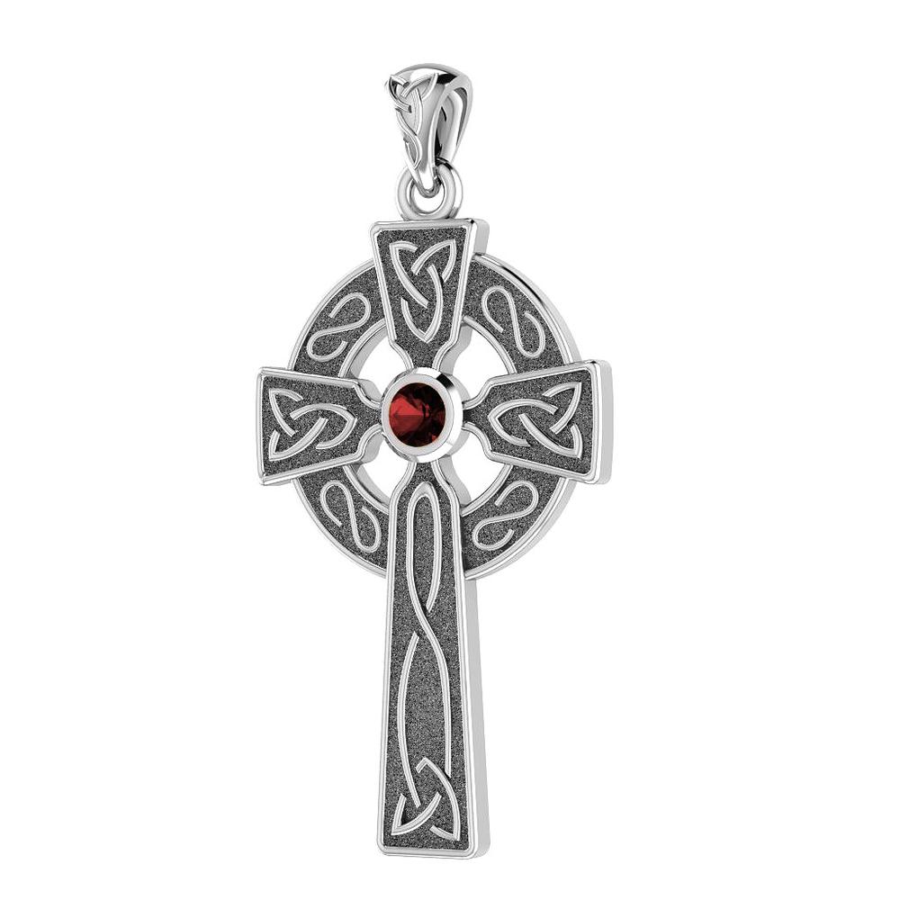 Believe in thy Holy Cross ~ Pendant with a shimmering Gemstone