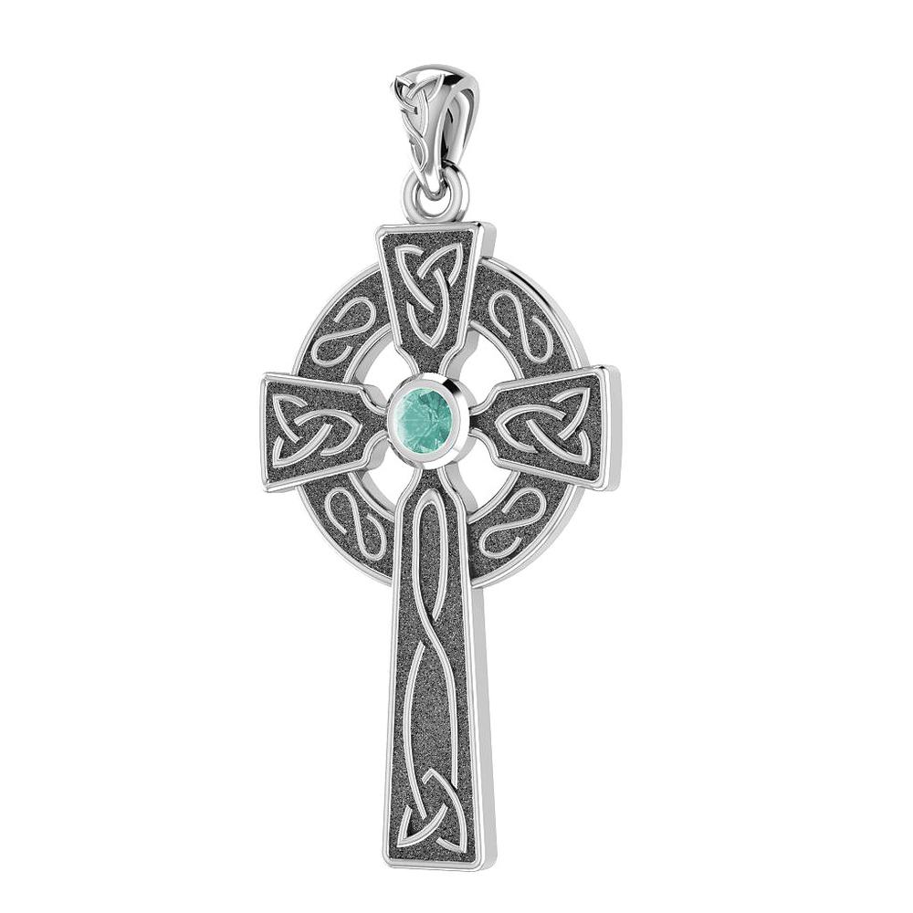 Believe in thy Holy Cross ~ Pendant with a shimmering Gemstone