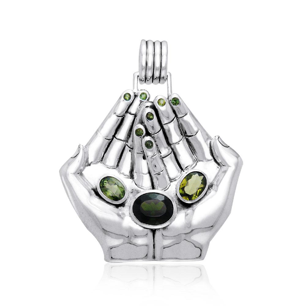 A clear landscape of our palms ~ Dali-inspired fine Jewelry Pendant