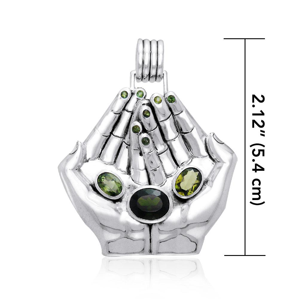 A clear landscape of our palms ~ Dali-inspired fine Jewelry Pendant